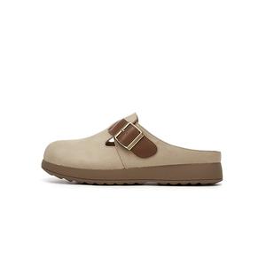 DAPHNE Женские противоскользящие тапочки с закрытым носком и резиновой подошвой абрикос, цвет Apricot