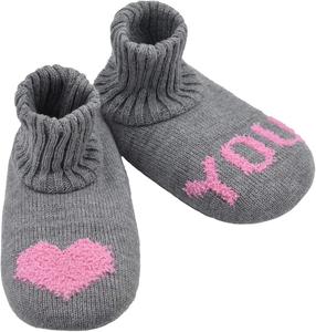 Женские тапочки-носки Panda Bros с антискользящей подошвой, пушистые домашние сапожки с нескользящей подошвой, теплые и уютные домашние тапочки, Gray Love