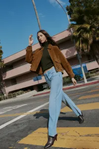 Zara Куртка-бомбер из 100% натуральной кожи