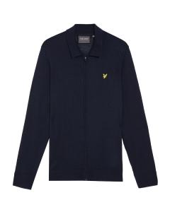 Вязаный кардиган Lyle & Scott, темно-синий