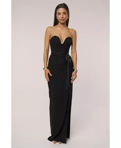 Женский комплект Destination из льна: юбка и топ JLUXLABEL, черный