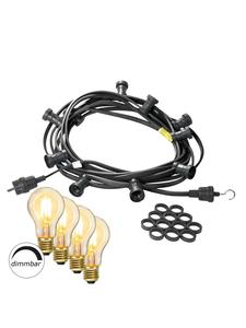 Satisfire Гирлянда для вечеринки в саду, 20 светодиодных лампочек с регулируемой яркостью, 10 м, черная