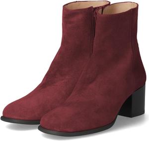 Женские ботильоны Zszszsu с массивным каблуком, базовые, с круглым носком, средним каблуком, боковой молнией, короткие ботинки для повседневной носки, осень-зима, размеры US 4-16, Deep Red
