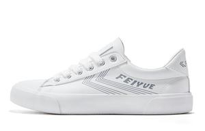 Кроссовки для скейтборда унисекс с низким верхом серый/белый Feiyue