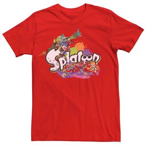 Мужская футболка с короткими рукавами Nintendo Splatoon Group Shot Splatter Licensed Character