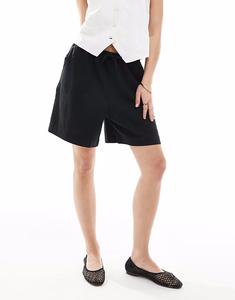 Шорты JJXX из льняной смеси черного цвета