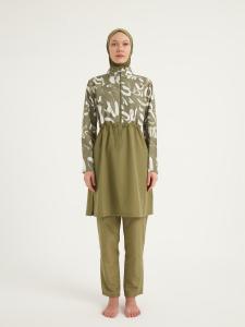 Платье-купальник с высоким воротом Riva Mera by Marina R2506, оливковый