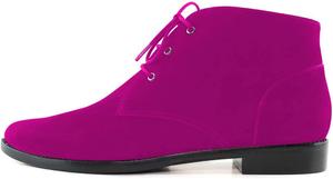 Женские модные ботильоны YDN с низким каблуком, заостренным носком и шнуровкой, чукка, на осень-зиму, повседневные и классические, размеры 4-15 US, Fuchsia