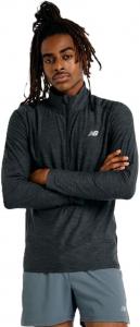 Мужская куртка New Balance Space Dye с застежкой-молнией 1/4, Black Heather