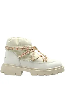 Женские ботинки Inuikii дутики на толстой подошве, бежевый