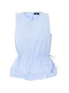 Топ с драпировкой и круглым вырезом Eleh, синий