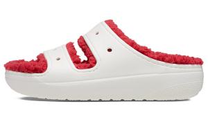 Шлепанцы Classic Cozzzy Sandal Holiday Sweater Crocs, цвет Rose Red