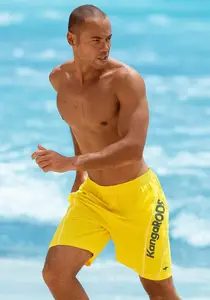 Шорты для плавания KangaROOS с надписью Kangaroos, желтый