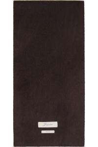 Jacquemus Коричневый шарф «кашемиро»