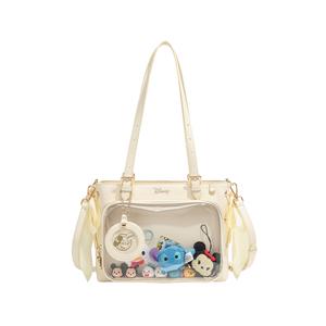 Disney Микки Серия ПУ портативная сумка через плечо на одно плечо обычная женская разноцветная, White Shopping Bag+Brand Outer Box