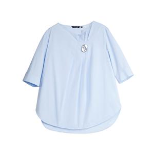 ELLE Футболка Women's Blue Crew Neck Moderate