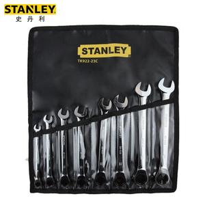 Stanley Набор быстрых ключей двойного назначения с метрической двусторонней трещоткой, 8 предметов, набор гаечных ключей двойного назначения с открытым концом для цветов сливы TK922-23C