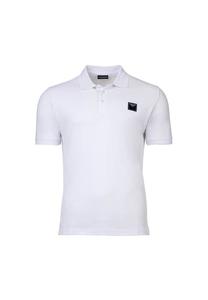 Рубашка поло - Essential Pique классический крой хлопок однотонная Emporio Armani, белый