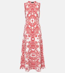 Платье миди из жаккарда Etro, бордовый