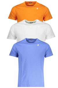 Мужская футболка K-Way хлопковая базовая 3 шт, белый/оранжевый/синий