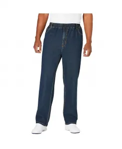 Джинсы свободного кроя с комфортной посадкой на талии Big & Tall KingSize, синий