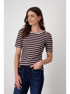 Monari Футболка сливового/черного/белого цвета