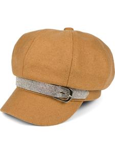 Бейсболка styleBREAKER Bakerboy Schiebermütze, кэмел