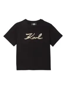 Футболка Signature KARL LAGERFELD KIDS, черный