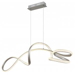 Подвесной светодиодный светильник, никель/прозрачный, степень защиты IP20 Globo, прозрачный/никелированный