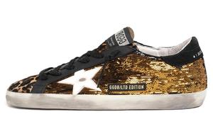 Кроссовки для скейтбординга Super-Star, мужские, низкие, золотисто-черные Golden Goose