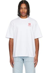 Футболка с коротким рукавом и нашивкой с логотипом Casablanca, белый