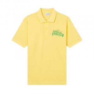 Поло с логотипом LACOSTE, ярко-желтый