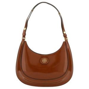 Сумка Robinson из коровьей кожи полумесяц через плечо женская коричневая TORY BURCH