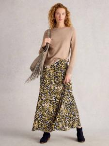 Юбка макси Hope Spot с косым кроем White Stuff, Chartreuse/Multi