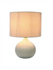 Relaxdays Настольная лампа "Шеврон" белого цвета - (В)42 x Ø 30 см