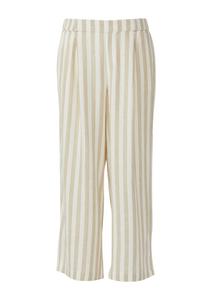 Широкие брюки со складками спереди s.Oliver, Light brown/Off white