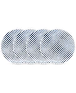 Набор из 4 тарелок для закусок Hammock Coupe Noritake, синий