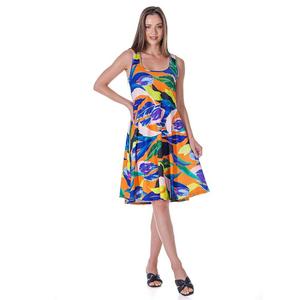 Женское свободное платье без рукавов 24Seven Comfort Apparel, цвет Orange Multi
