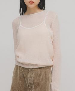 Двухцветная многослойная вязаная майка Kbf, цвет Pink