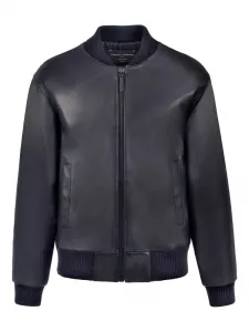 Бомбер с манжетами в рубчик CHRISTINA CRAWFORD, черный