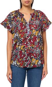 Женская блузка с короткими рукавами и оборками от Tommy Hilfiger, Sky Captain Multi