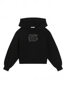 Худи с кристаллами Dolce & Gabbana Kids, черный