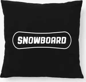 Подушка для сноуборда Huuraa с надписью, подарочная, 40x40 см, с наполнителем, черный хлопок, декор для сноуборда Hellweg Druckerei