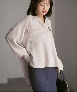 Рубашка с драпировкой для работы Noble, цвет Beige A