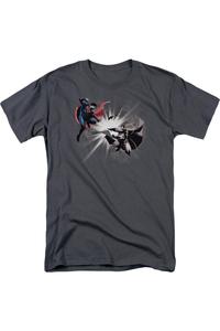 Футболка с коротким рукавом для взрослых Batman V Superman Fight Burst Gildan, цвет charcoal