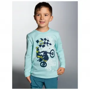 Толстовка Trigema «Рубашка TRIGEMA с длинными рукавами и спортивным мотоциклетным принтом», цвет gletscher