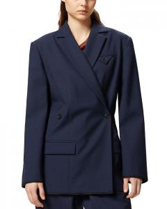 Двубортный жакет из шерстяной смеси PINKO, синий