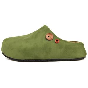 N6N8 Женские противоскользящие устойчивые к истиранию тапочки с закрытым носком зеленые, цвет Green