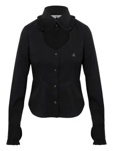 Рубашка с оборками и вырезами Vivienne Westwood, черный