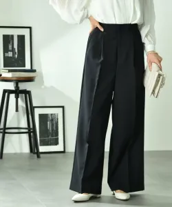 Широкие брюки из саржевой ткани Interplanet, цвет Navy